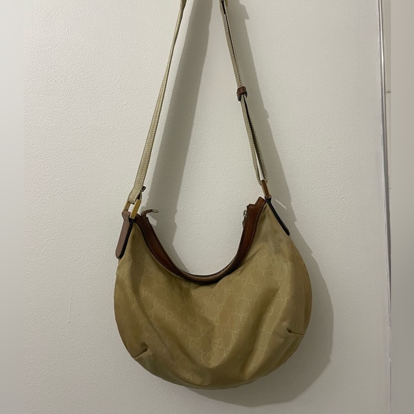 shoulder bag nylon gold metal made in Italy